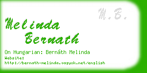 melinda bernath business card